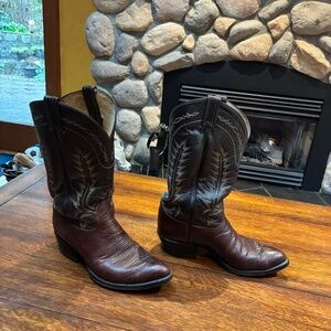 VINTAGE TONY LAMA COWBOY BOOTS LEATHER  TEXAS MADE SZ 9 Men’s 10.5 women
